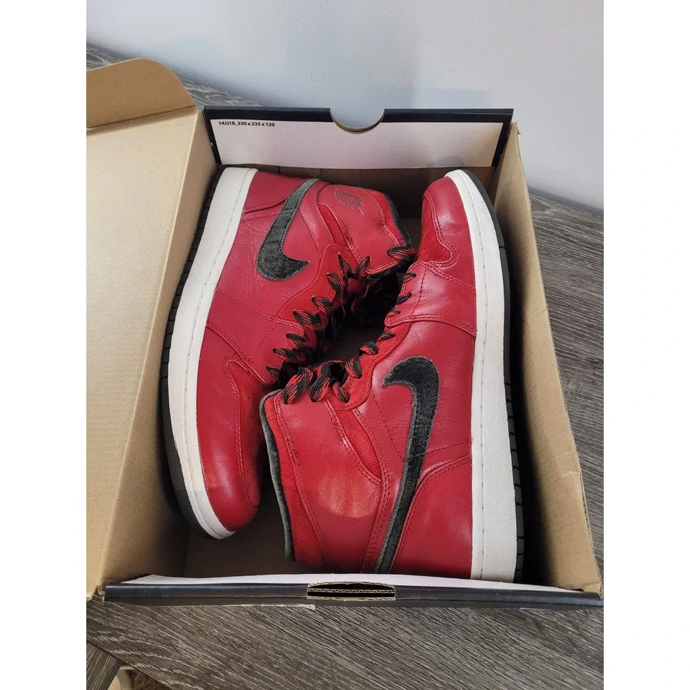 Nike Air Jordan 1 Retro High Premier Gucci Varsity Red Green 332134-631 Sz. 10.5